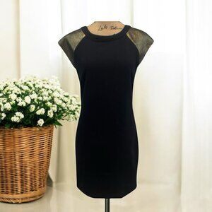 Trina‎ Turk Black Minimalist Cap Sleeve Shift Dress Dress Size 4